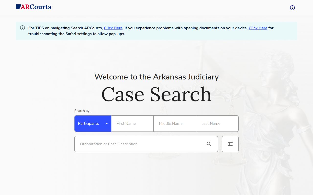 Ouachita County court records after arrest Search ARCourts portal
